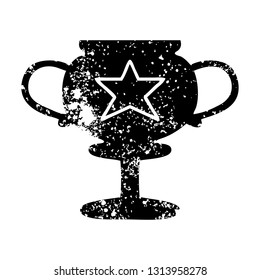 distressed symbol of a gold trophy