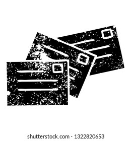 distressed symbol of a letters