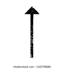 distressed symbol of a long arrow symbol 