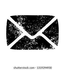 distressed symbol of a paper envelope