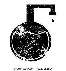 distressed symbol of a science experiment