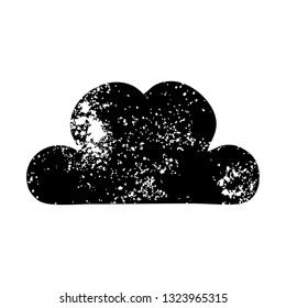 distressed symbol of a snow cloud
