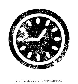 distressed symbol of a wall clock