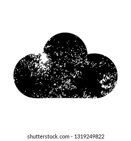símbolo angustiado de una nube blanca