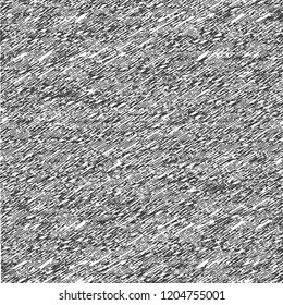 Distressed texture. Black and white graphics with hatch lines. Vector illustration.