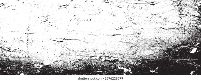 Textura angustiada Superposición en blanco y negro Efecto Grunge Ilustración Gráfico