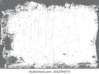 Borda de textura angustiada com efeito grunge. Fundo de sobreposição de quadro gasto para design. Ótimo para vintage estética visual retro.