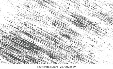 strapazierte Textur mit diagonalen grauen Streifen und Flecken auf weißem Hintergrund.