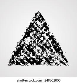 Distressed Texture. Retro Triangle Background. Vector Illustration. 