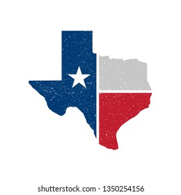 Distressed Texture Texas State Icon - Vector