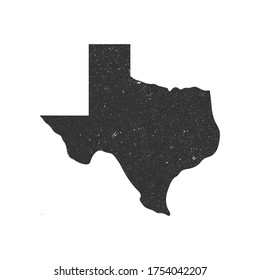 Textura en peligro icono del estado de Texas - Vector