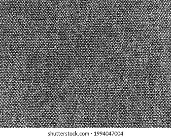  Distressed texture of weaving fabric. Grunge background. Abstract halftone vector illustration.