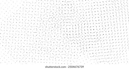 Distressed texture of weaving fabric. Grunge background. Abstract halftone vector illustration.  Black isolated on white background. 