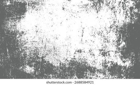 Un fondo texturizado afligido con patrones abstractos grises y blancos y arañazos.