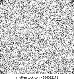 Distressed Thread overlay texture. Grunge empty background. Cloth black cover. EPS10 vector.