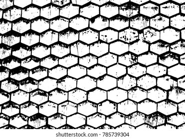 Distressed traced old shingles texture. Grunge roof background. Vector illustration.