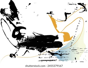 fondo de grunge irregular. Ilustración vectorial abstracta con dificultades. superposición sobre cualquier diseño para crear un efecto y una profundidad interesantes, graffiti de Vector patrón sin fisuras con eps8 abstracto