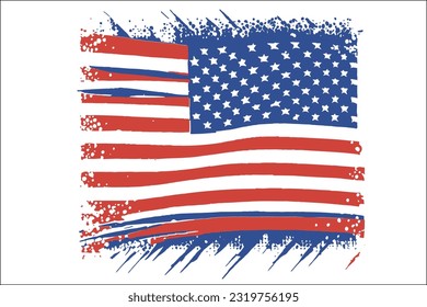 Distressed USA Flag - EPS file. Show your American pride with this distressed flag design. Perfect for projects, apparel, and more
