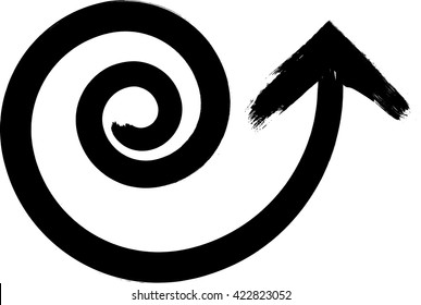 Distressed  Vector Arrow . Grunge Circular Arrow Design. 