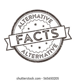 Distressed Vector Stamp Seal - Alternative Facts for an alternative regime