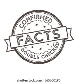 Distressed Vector Stamp Seal - Confirmed Real Facts for all who care to check