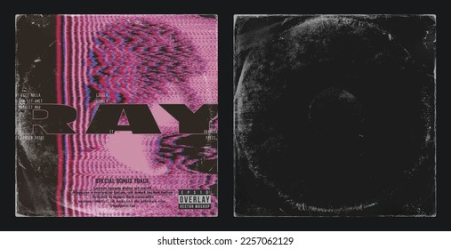 distressed vinyl cover texture overlay for album cover art design