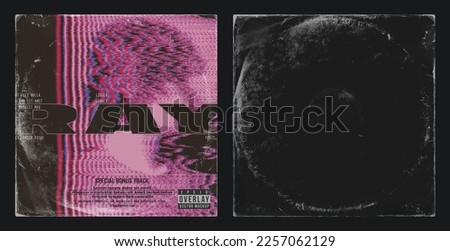 distressed vinyl cover texture overlay for album cover art design