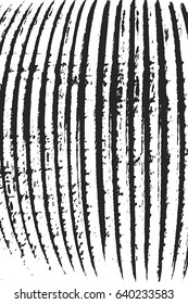 Distressed wave diagonal cell cage texture with thin lines and stripes square. Grunge cover background. Empty template for aging any image. EPS10 vector.