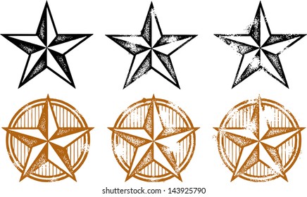 Distressed Western Stars Design Elements
