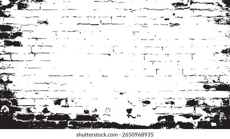a distressed white brick wall with peeling paint creates an abstract and textured background effect image