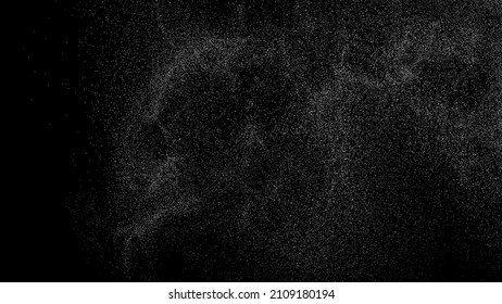 Distressed white grainy texture. Dust overlay textured. Grain noise particles. Snow effects pack. Rusted black background. Vector illustration, EPS 10.  