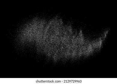 Textura de grano blanco angustiada. El polvo sobrante texturado. Partículas de ruido de grano. Efecto Nieve. Fondo negro rayado. Ilustración del vector, EPS 10.   