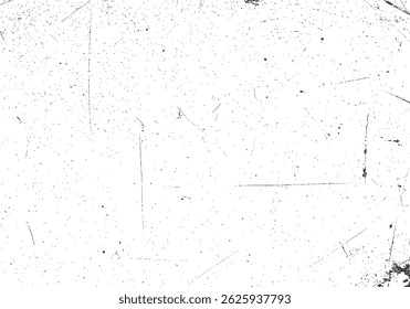 Distressed white surface with fine black lines and specks.