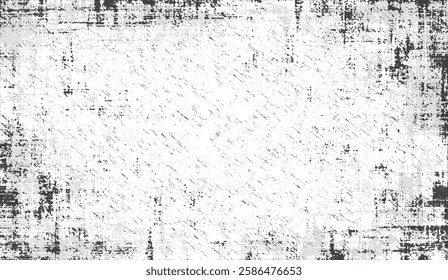 Distressed white surface with intricate black grunge patterns, perfect for adding a textured and gritty visual element to a modern design project