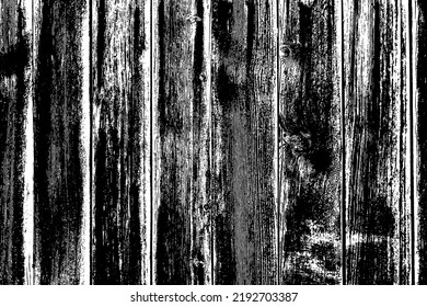 Distressed wood texture. Black grainy texture on white background. Dust overlay textured. Grain noise particles. Rusted white effect. Grunge design elements. Vector illustration, EPS 10.