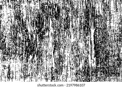 Distressed wood texture. Black grainy texture on white background. Dust overlay textured. Grain noise particles. Rusted white effect. Grunge design elements. Vector illustration, EPS 10.
