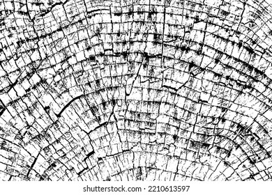 Distressed wood texture. Black grainy texture on white background. Dust overlay textured. Grain noise particles. Rusted white effect. Grunge design elements. Vector illustration, EPS 10.