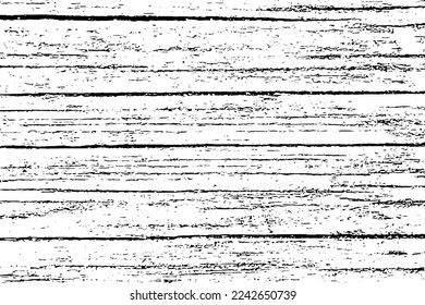Distressed wood texture. Black grainy texture on white background. Dust overlay textured. Grain noise particles. Rusted white effect. Grunge design elements. Vector illustration, EPS 10.