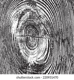 Distressed Wooden Knot Overlay Texture for Your design. EPS10 vector.