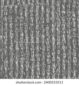 Distressed and worn fabric with some vertical stripes. Grunge cloth background. Vector seamless. Graphics in black and white.