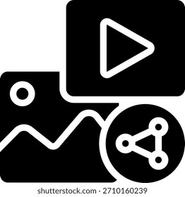 Distribuir Vector de ilustración de icono de glifo