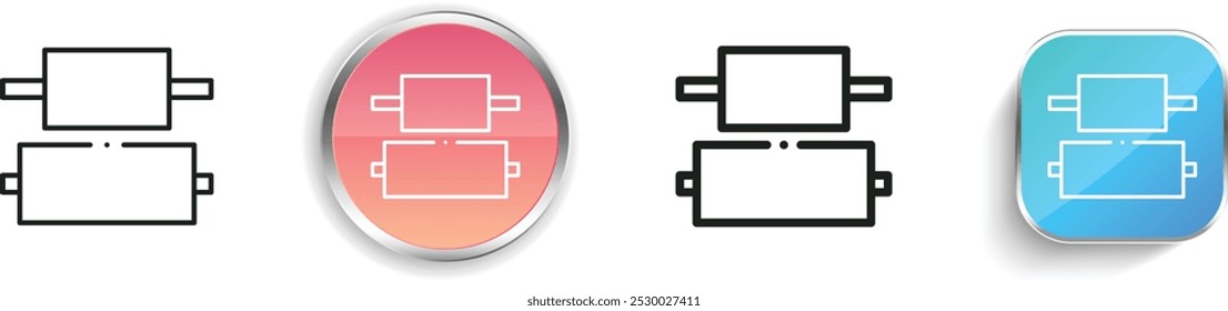 distribute objects icon. Thin Linear, Regular and Button Style Design Isolated On White Background
