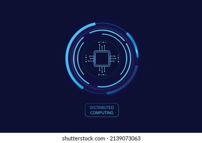 distributed computing abstract tech background vector illustration 
