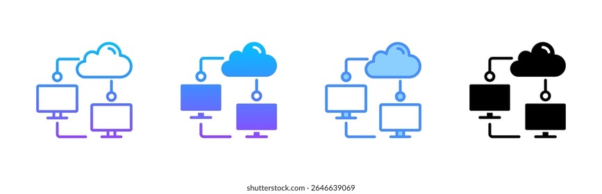 Distributed Computing Multi Style Icon Set