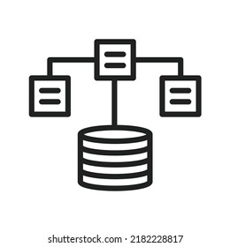 Vektorbild mit verteilten Daten Kann auch für Big Data verwendet werden. Geeignet für mobile Apps, Web-Apps und Printmedien.