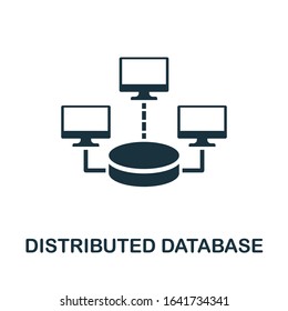 Distributed Database icon. Simple element from data organization collection. Filled Distributed Database icon for templates, infographics and more.