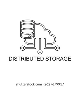 distributed database icon , storage icon