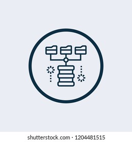 Distributed icon. Vector illustration