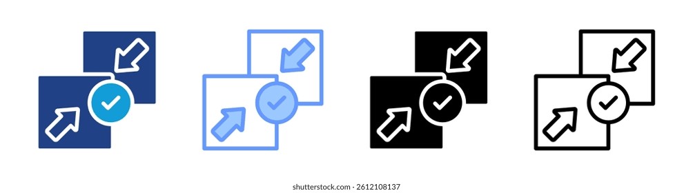 Distributed Ledger icon set multiple style collection