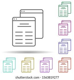 Distributed ledger multi color icon. Simple thin line, outline vector of bitcoin blockchain icons for ui and ux, website or mobile application